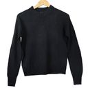 Quince Baby Alpaca Wool Blend Diamond Stitch Crewneck Sweater Black Size XS NEW Photo 1