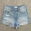 ZARA Distressed Denim Shorts Photo 0