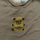 Society Girl Y2k brown teddy bear rhinestone back detailed baby cropped tee Photo 5