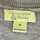 Christopher & Banks  Purple Floral Sweater Size M Photo 6