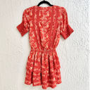 Krewe  Du Q Ruffle Boho Floral Print “Kingston” Tiered Mini Dress Red Women's XS Photo 2