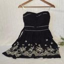 Sequin Hearts  Strapless Embroidered Black Dress NWT Junior 5 Photo 1