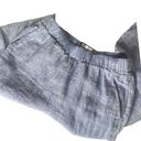 Cynthia Rowley  100% Linen Cropped Wide Leg Pull On Pants Blue Women Size M Photo 6