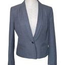 Fossil  vintage blazer with ruffle peplum flared back preppy casual grey medium Photo 0