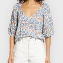 Treasure & Bond Floral Front-Tie Blouse Photo 0