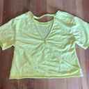 Z Supply Loose Open Back Wrap Shirt Short Sleeve Neon Women’s Size Small Photo 1