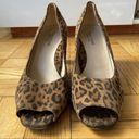 Taryn Rose  Leopard Peep Toe Suede Pumps 9 US Photo 2