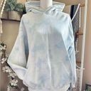 Gildan  Heavy Blend Light Baby Blue/White Tie Dye Hooded Sweatshirt Photo 0