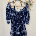 Blue Life Revolve Blue Tie Dye Off The Shoulder Mini Dress S Photo 3