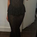 Miss Circle Quennell Black Lace Corset Maxi Dress Photo 1