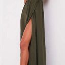 Pretty Little Thing Alina Khaki Plunge Maxi Dress Photo 3