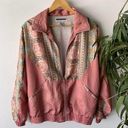 Jennifer Moore Vintage  Activewear Jacket Womens Small Pink Art Deco Sporty Boho Photo 0