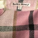 🌺 Bailey Rose Pink Plaid Flannel Shacket Size XS Photo 6