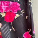 Betsey Johnson  Black Pink Floral Swing Dress A Line Sleeveless - Size 16 Wide Photo 6