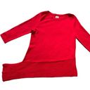 Anne Klein  Women’s Asymmetrical Boatneck Side Tie Red Sweater Size Medium Photo 2