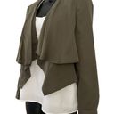 BCBG MAXAZRIA Ania Dusty Olive Moto Blazer Jacket Sz M Photo 5