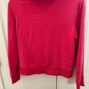 Ralph Lauren Hot Pink Sweatshirt Cardigan with Navy Blue Logo, Size Large Photo 4