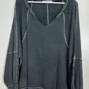 Free People  Wish I Knew Tee in Black Size Large Photo 5