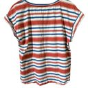 L.L.Bean  Signature Womens Multicolor Stripe Rangeley Cotton Tee sz Large Photo 2