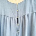 ZARA  Basic Long Puff Sleeve Pullover Tunic Top Blouse Blue Women's Size Large Photo 5