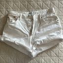 ZARA White Denim Shorts Photo 0