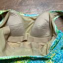 L.L.Bean  Womens Blue Green Yellow Floral Tankini Swim Top Size 4 UPF 50+ Photo 3