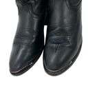 Durango  Womens Black Leather Cowboy Boots Western Cowgirl Silver Tips Photo 2