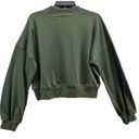 Missguided  Womens MSGD Oversized Crop Sweatshirt 4 Khaki Dark Green Sport Trendy Photo 4