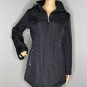 Gallery Quilt Hooded Jacket Black With Gold Hardware Size Small Photo 1