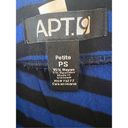 Apt. 9  Blue Black Asymmetrical Striped Maxi Skirt Petite Small Photo 2