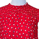 Maison Jules  Women's Sleeveless Printed Smocked-Neck Top Red Size Small Apple Photo 3