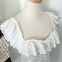 Hello Molly  Something To Be Said Ruffled Embroidery Lace Dress White Size 6 NWT Photo 3