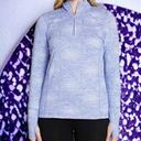 Kirkland Signature  long sleeve mock neck partial zip athletic top purple Small Photo 1