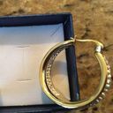 The Row Gold Plated Inside out 4 Crystal Hoops 1 1/4" Photo 2