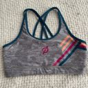 Peloton Grey Rainbow Workout Sports Bra Photo 0