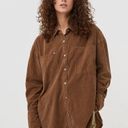 Free People COPY -  Baby Cord Button Down Top Photo 3