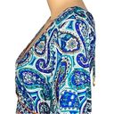 Trina Turk  “Provence” blue/teal/white paisley dress/Swim cover-up. Small. EUC Photo 7