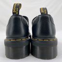 Dr. Martens Addina Platform Mary Janes Black Leather Flower Buckle Shoes Size 9 Photo 6