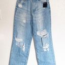 Parker  Jeans Light Wash Distressed 100% Algodon High Rise Wide Leg Jeans Photo 0