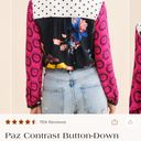 Anthropologie Maeve colorful Paz Contrast Button-Down Photo 1