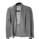 Forever 21  SZ S grey open front cardigan with crochet back Photo 1