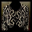 Nine West black/wht crop cardigan sweater. Size medium Photo 3