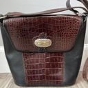 Brighton  Bucket Bag Purse Croc Embossed Leather Photo 2