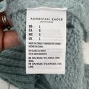 American Eagle  Sz L Sweater Hooded Jegging Fit Teal Wool Blend Pullover Women’s Photo 5