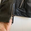 Moda Vintage  International Black Leather Motorcycle Jacket Photo 3