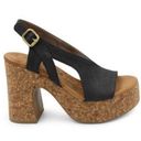 blowfish Black Cork Platform Sandal - Black Platform Shoes Corked Sandal Ladies 6   EUC Photo 0