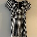 Abercrombie & Fitch Black and White  Short Sleeve Gingham Print Dress Photo 0