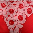 Aerie Size XL Bikini Bottom Red Pink All Over Retro Floral Print Summer NEW Photo 2