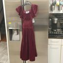 Hill House 💕💕 The Akilah Nap Dress ~ Burgundy Velvet Small S NWT Photo 7