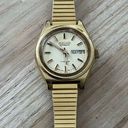 Seiko  Automatic Vintage Ladies Watch Gold Tone Dial Adjustable Bracelet Day Date Photo 4